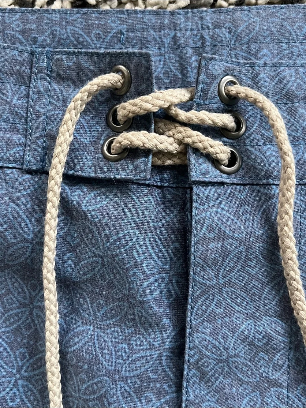 Faherty Biarritz Board Shorts Blue 7” Inseam Tie Waist Quick Dry Men’s Size 32